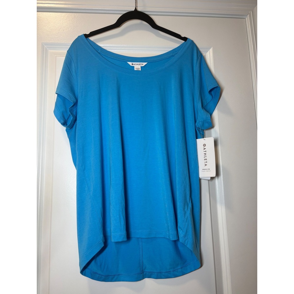 Athleta NWT Stratus II Tee Blue Short Sleeve Active T-Shirt